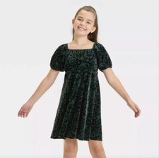 Girls Wicked Green/Black Velvet Dress Target Exclusive Elphaba Tazewell S 6/7 Sm