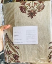 Pottery Barn Elinor Floral Mughal Drapes Set 2 Plum Flax 50x 108 Curtains Pair