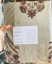 Pottery Barn Elinor Floral Mughal Drapes Set 2 Plum Flax 50x 108 Curtains Pair