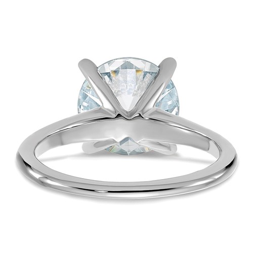 14k White Gold 3 5/8Ct Pure Light Round Moissanite Solitaire Ring Size 5 - Picture 5 of 8