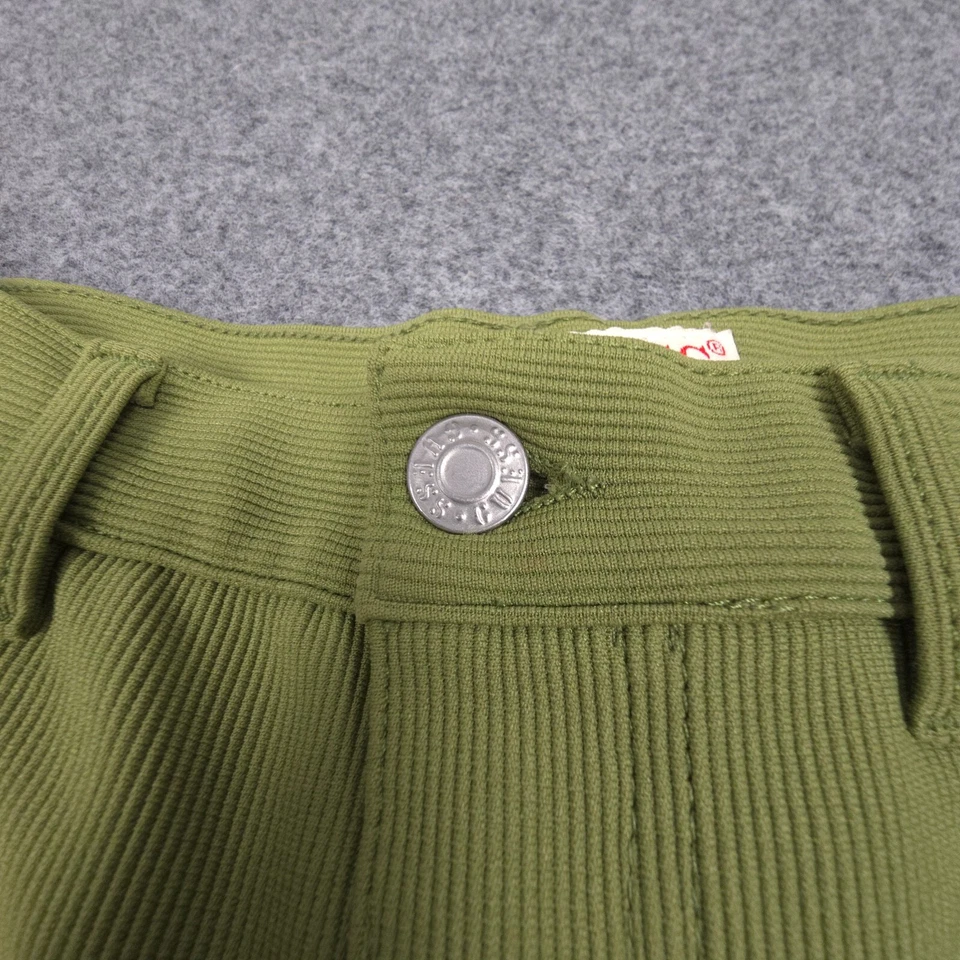 Pantalones vintage GUESS para mujer 27 verdes acanalados altos ajustados algodón elástico talla 27x30 Foto 4 de 4