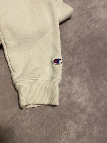 Champion White Hooded Pullover Hoodie Athletic Wear Sweatshirt Youth XL Stitch - Picture 2 of 5