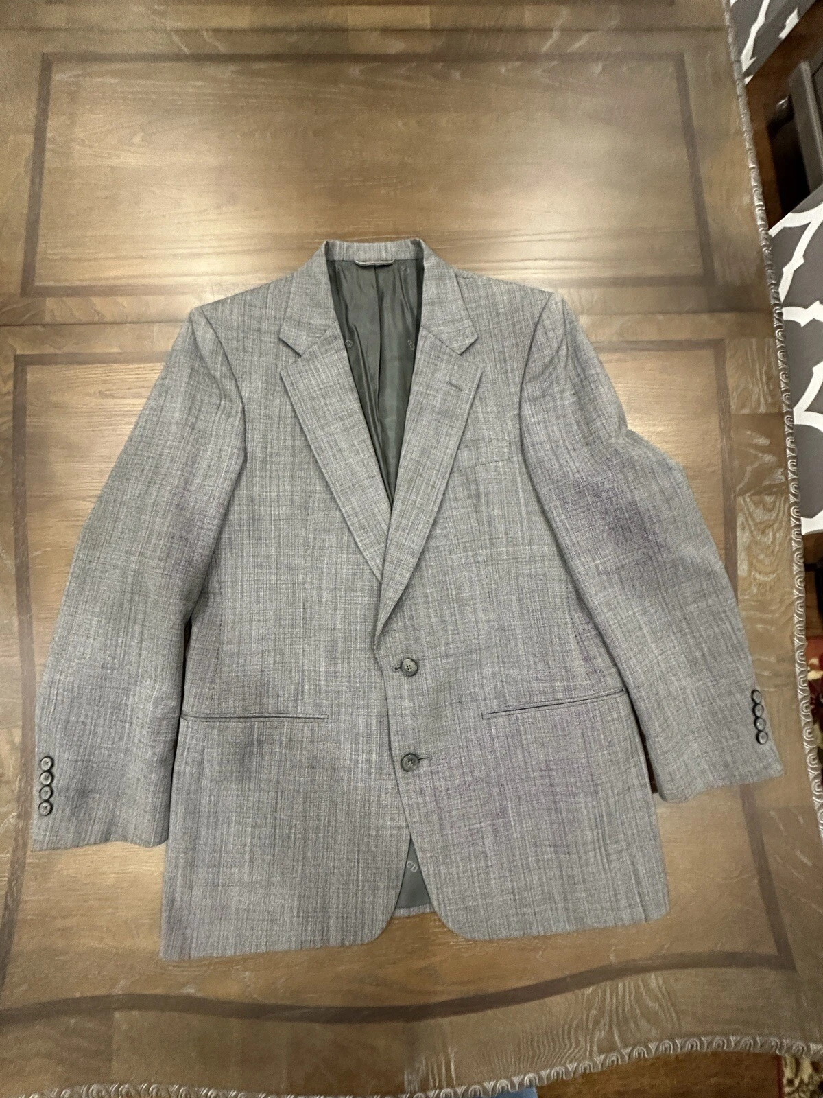 Blazer cappotto sportivo Christian Dior Monsieur da uomo grigio antracite lana a righe 41 R