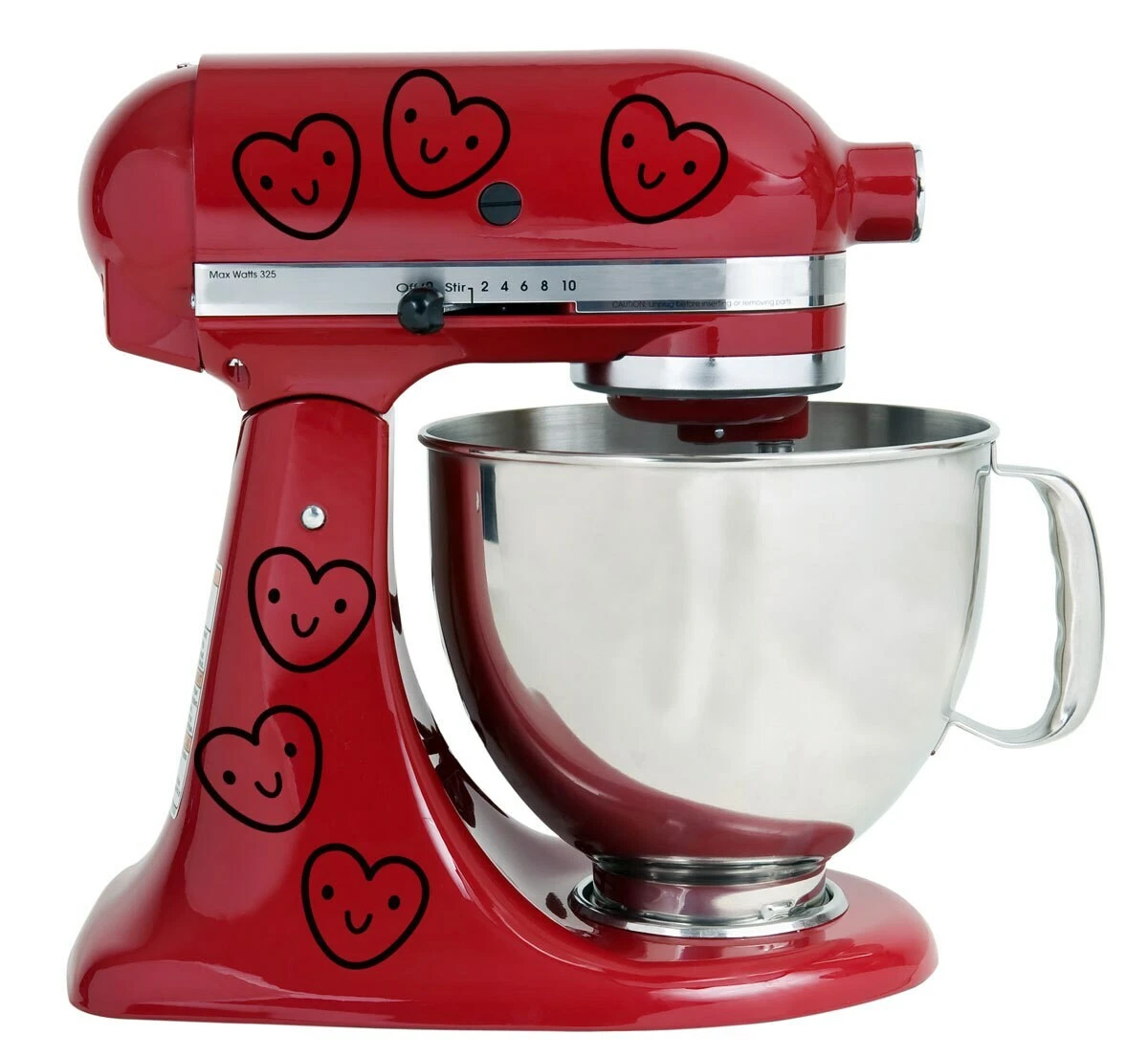 Smiling Happy Hearts Kitchenaid Mixer Mixing Machine Decal Art