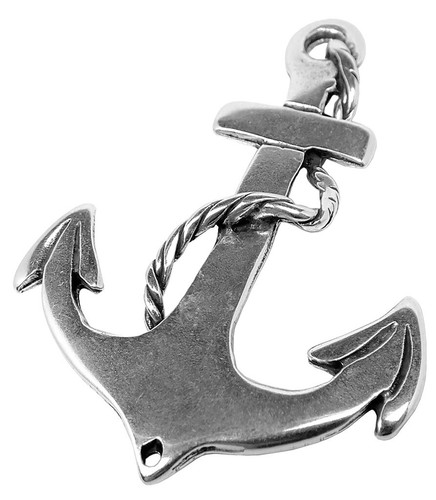 Minott Gioiello Pendente | Ancora In Ottone, Placcato Argento 30683