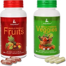 Fruits and Veggies Supplement Balance of Daily Nature 180 Capsules - 2 Bottles