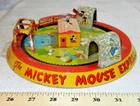 Vintage 1950's Marx Tin Litho Wind-Up Mickey Mouse Express Working (see Video)