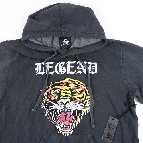 ED HARDY FADED GRAY BLACK SMALL LEGEND 