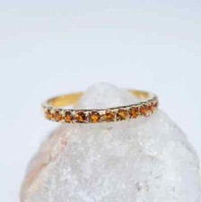 Citrine Ring Dainty Citrine Ring 14k Solid Yellow Gold CitrineRing Simple Ring