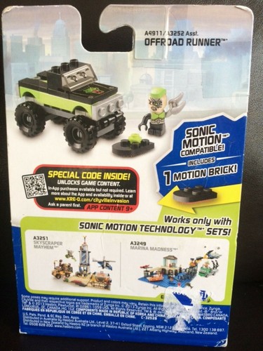 Neu in Verpackung Kre-O Cityville Invasion Pack OFFROAD RUNNER Sonic Motion kompatibel A4911 - Bild 2 von 4