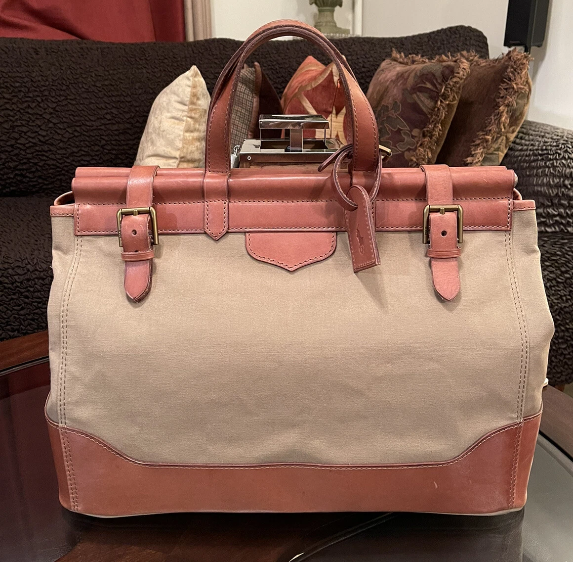 Polo ralph lauren store leather bag