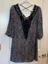 Lovestich womens L sundress, super cute lace detail 