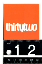 Thirtytwo Snowboarding Sticker 2.5 Square in Orange/White 32 Decal