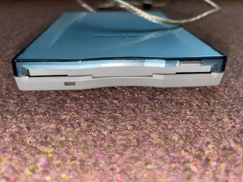 Packard Bell USB External Floppy Disk Drive Blue - Original Condition FREE P&P! - Afbeelding 7 van 9