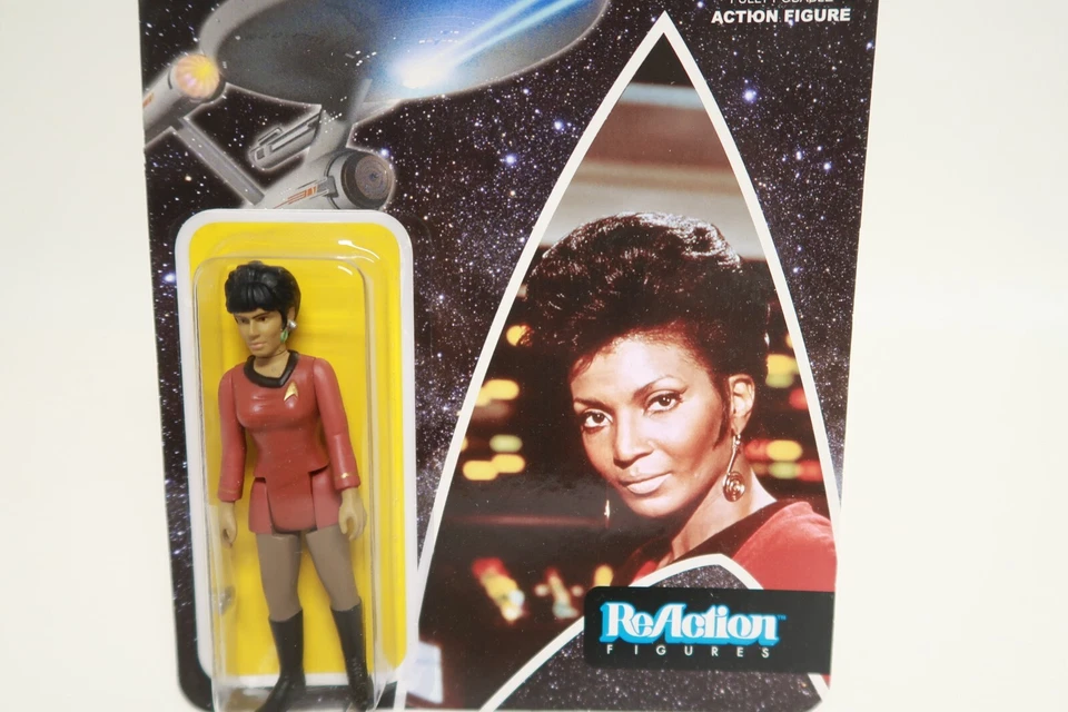 Figura de acción Star Trek Uhura ReAction Funko 3,75 pulgadas tarjeta sin perforar 2015 nueva en caja Foto 4 de 4