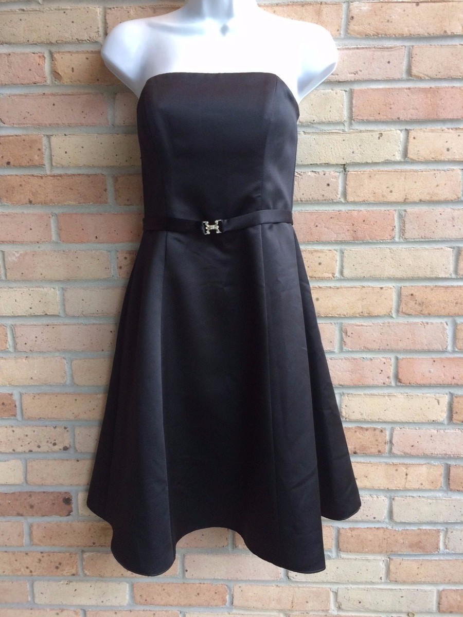 david's bridal black strapless dress Davids Bridal, The Edit by DB Studio Women's Formal Sculpted Strapless  Neckline Sheath Dress, Full Length, Sequin