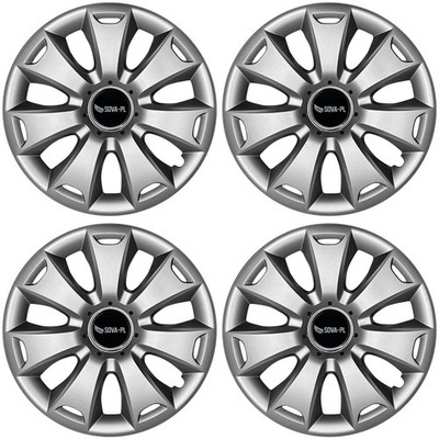 Radkappen 16'' Satz 4 Stk. silber + Nabenkappen SOVA-PL - K417
