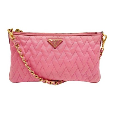 PRADA Prada Pink Chain Quilted Shoulder Bag | eBay