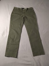 Banana Republic Women's Pants Green Sloam Fit Slim Ankle Stretch Chino Sz 6.