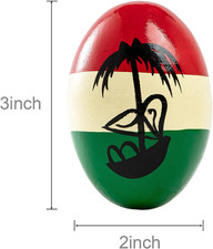 Egg Shakers Set 7pcs Wooden Hand Percussion Shakers Musical Maracas Instrumen...