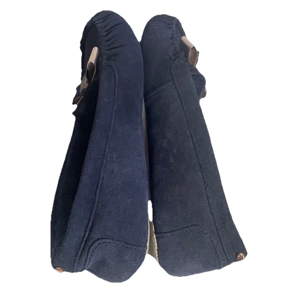 Zapatillas Ted Baker Sarsone para mujer talla 8 39 azul marino imitación piel gamuza lazo sin cordones Foto 4 de 4