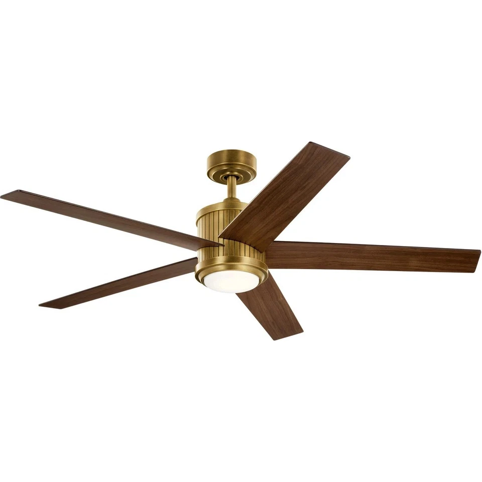 SELL-Kichler Lighting 300044NBR Brahm Indoor Ceiling Fan Natural Brass - Image 3 of 3