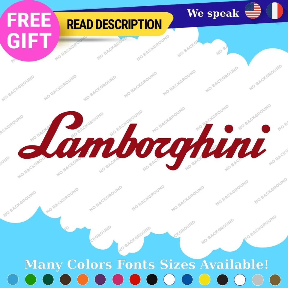 Fits Lamborghini Stickers Decals Vinyl SVJ Huracan Murcielago Italian Countach — 第 4/4 张图片