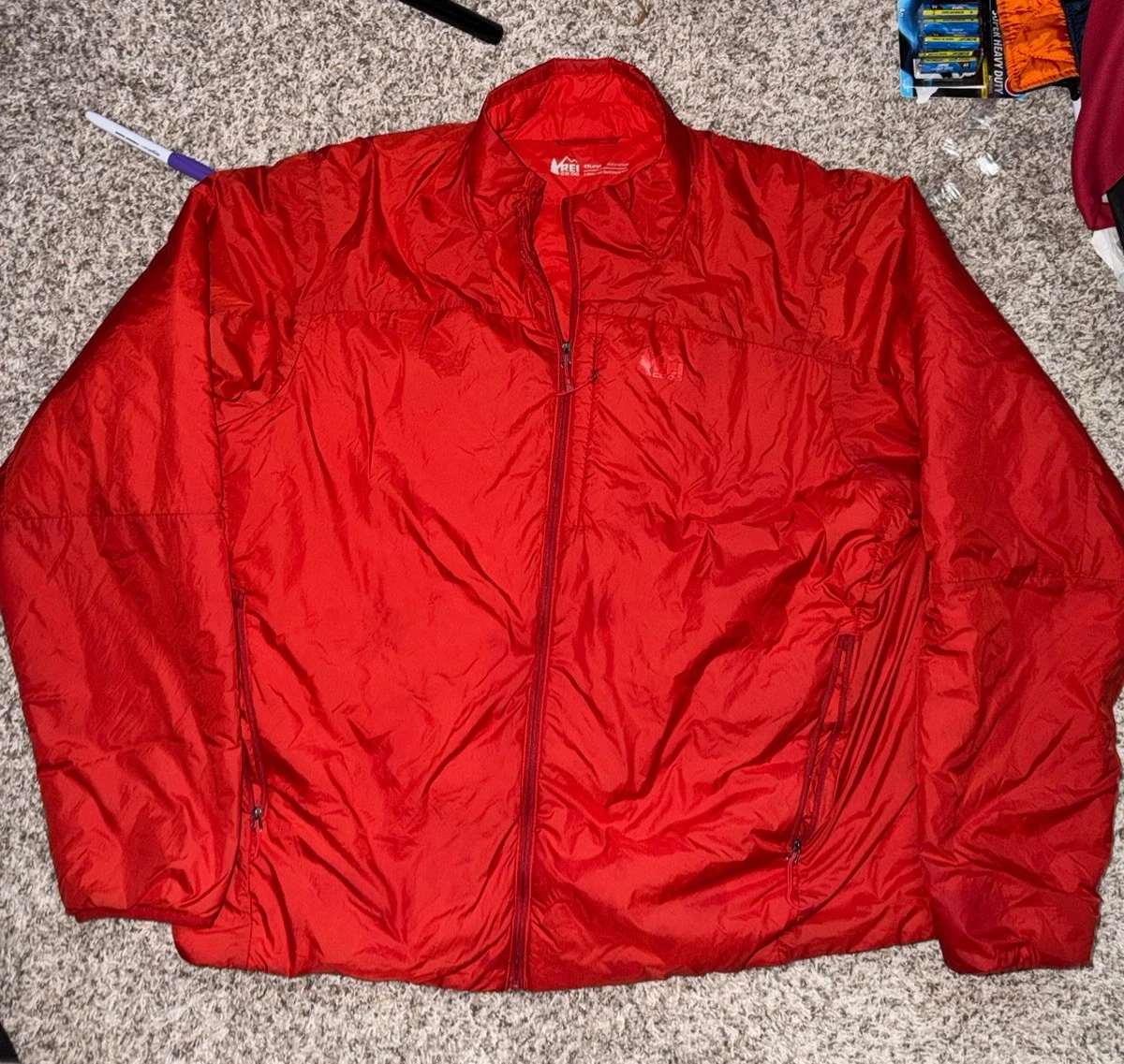 REI COOP Jacket Mens 2XL Red Flash Insulated Primaloft ShadowBaffle Full Zip