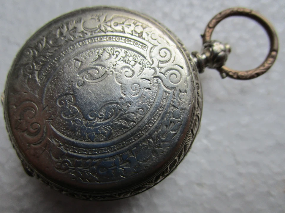 Damen - Taschenuhr - Gehäuse , 800 er Silber - Bild 2 von 4