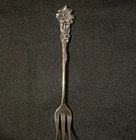 Antique REED & BARTON Harlequin BACHELOR BUTTON 5.5" STERLING SILVER OLIVE FORK