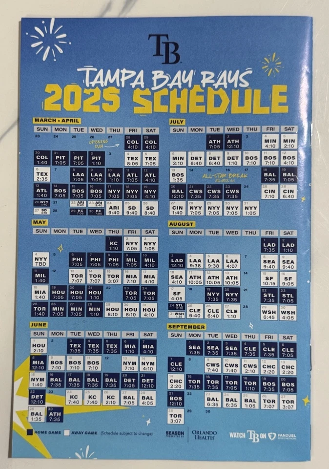 Tampa Bay Rays Junior Caminero  Inside Pitch Program GSF 2025 #1 Excellent Cond - Image 2 of 3