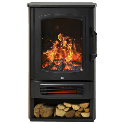 Chimenea Eléctrica 1000 W/2000 W con Termostato Efecto Llama 20-25 m² Negro - Imagen 1 de 10