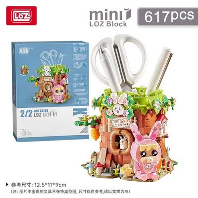 LOZ Mini Blocks Klemmbausteine Stiftehalter Hase Haus Modell 1242 Neu und OVP