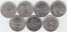 CANADA 25 CENT LOT 1992 - 2005   7 COINS