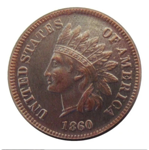 As shown in the figure 1860 Indian Head Penny Extremely Fine