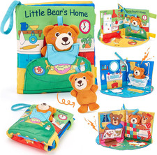 Livre Tissu Bebe Eveil, Jouet Montessori Interactif Bébé 6-12 Mois