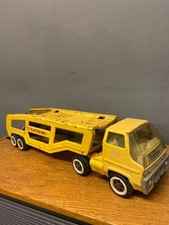 Tonka Truck Transport Car Carrier/Hauler XR-101, Vintage 1960s Yellow Metal Cast