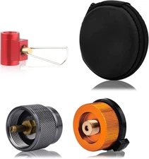 Savita 3Pcs Butane Fuel Canister Refill Adapter Set, Propane/Isobutane/Butane/Re