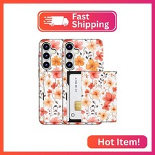 MUQR Compatible for Samsung Galaxy S25 Plus / S24 Plus Case with Card Holder C
