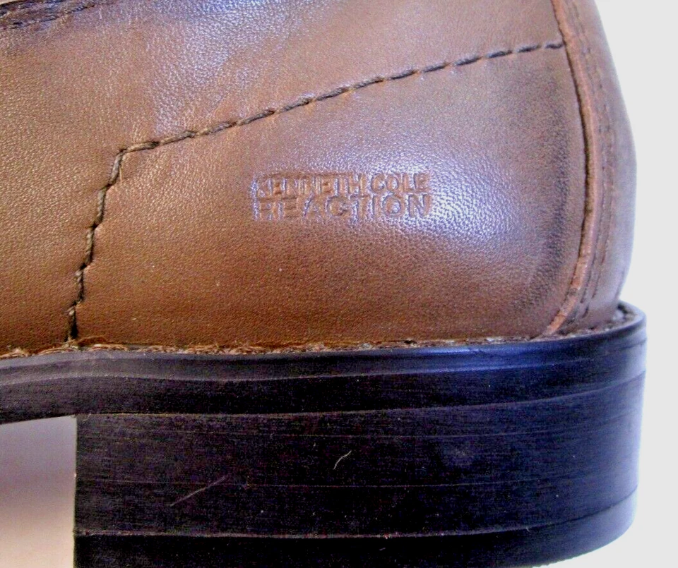 Size 8M Brown Kenneth Cole Leather Ankle Boots Zippered NEW w/o box - Image 4 of 4