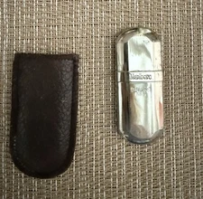 Marlboro Cigarette Lighter Brass No. 6 Leather Case Vintage Smoke Tobacco