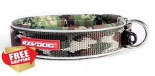 EzyDog Neo Collar Medium Green Camo Padded Waterproof Reflective Quick Release