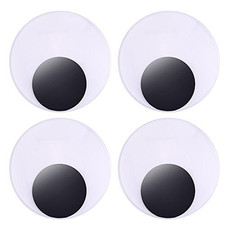 4 Pack 3 Inch Googly Wiggle Eyes Self-Adhesive for Crafts Making Scrapbooking
