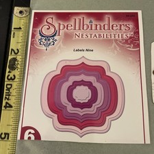 Spellbinders No Stabilities Labels Nine Set Of Six Nesting Die