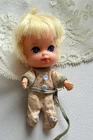 Vintage 1966 Mattel Liddle Kiddles Baby Diddle Doll