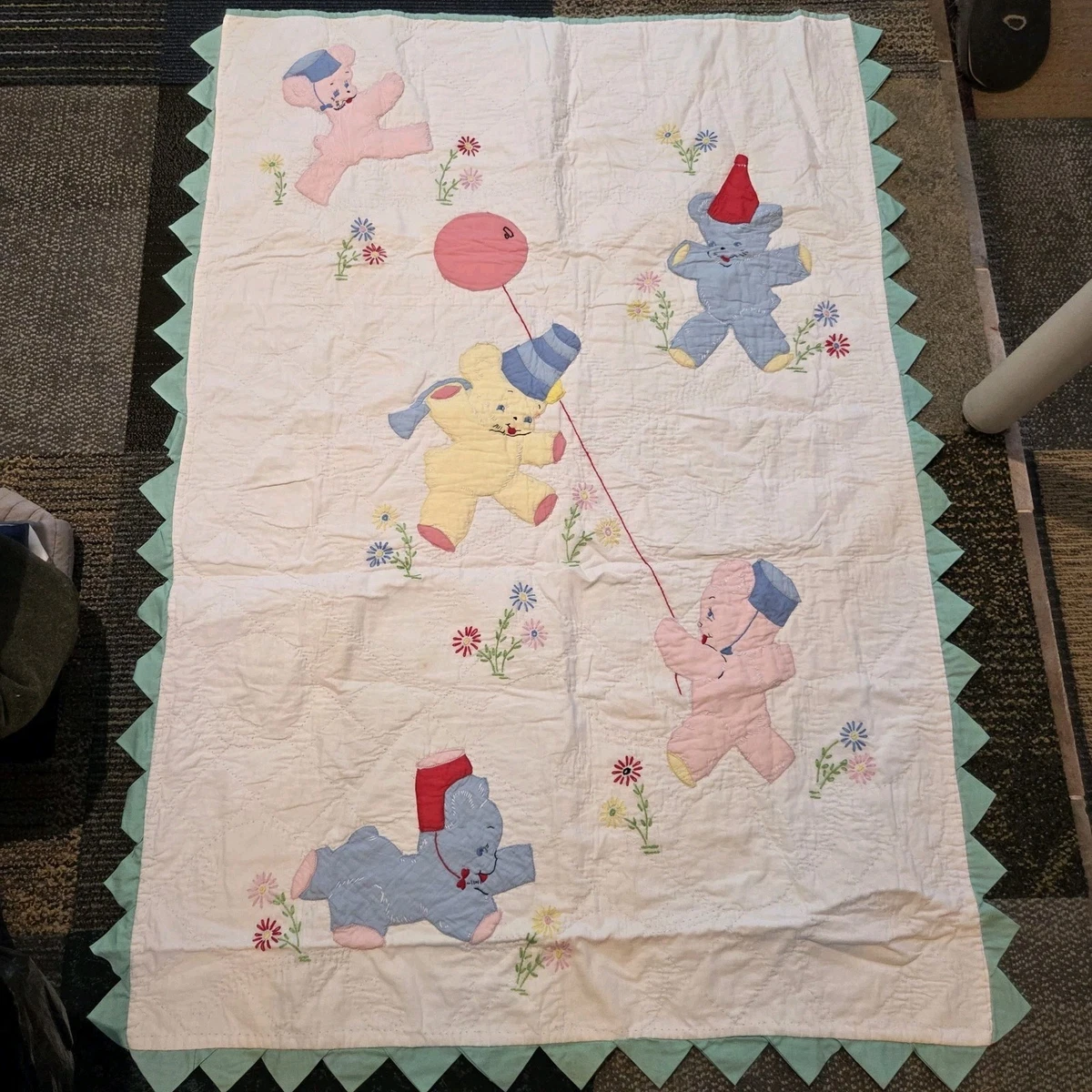 Crib Quilts Collectible 1920-1949 Time Period Manufactured for