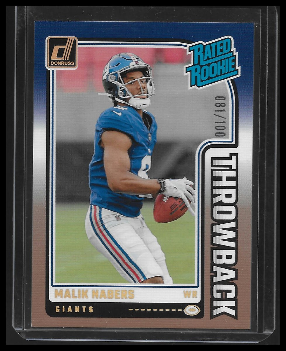 2024 Donruss - Rated Rookies Throwback Studio Series #48 Malik Nabers #/100