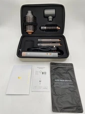 5-in-1 Hot Air Brush Hair Dryer Styler - Curling & Straightening, Gold