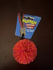 Vintage 1987/94 OddzOn KOOSH Zipper Pull 2” Ball  Orange  New Old Stock RARE