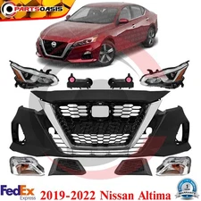 Front Bumper Cover Paintable & Grille Assembly for 2019-2022 Nissan Altima